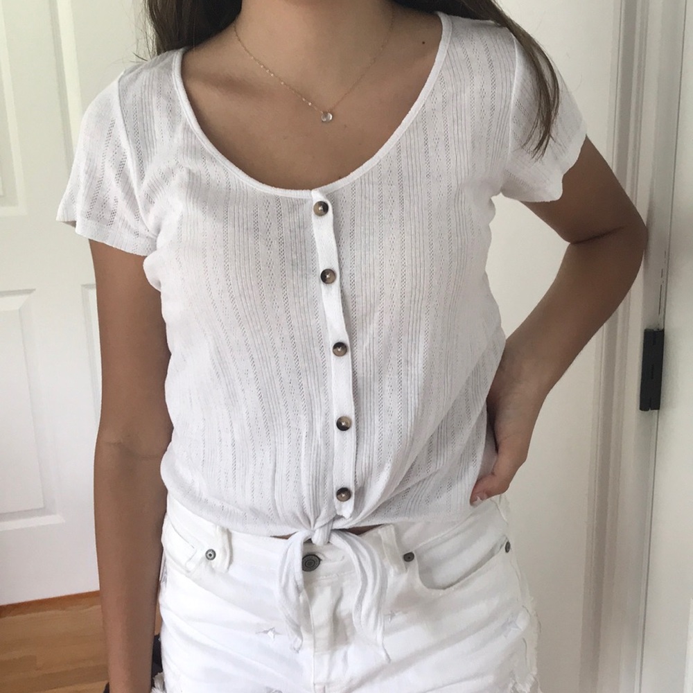 AEO button down top